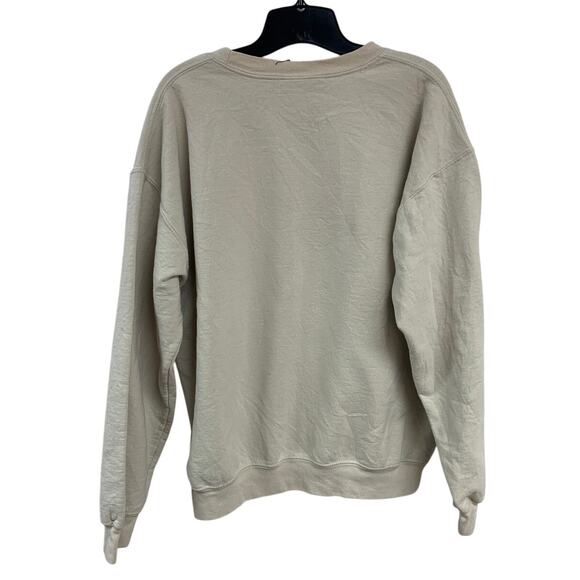 Upcycled Handprinted Womens Large Hello Fall Pumpkin Long Sleeve Sweatshirt - Picture 3 of 5